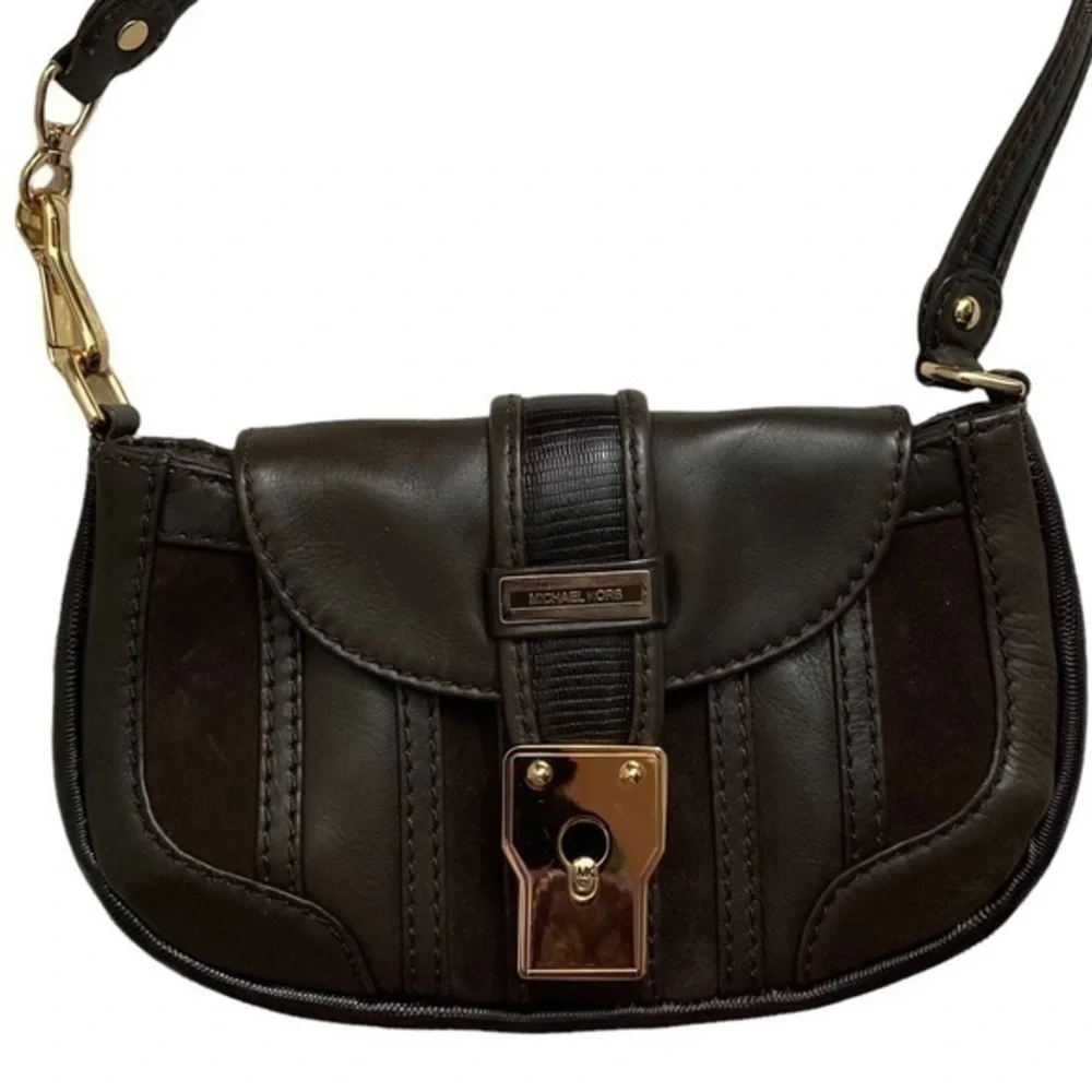 Michael Kors brown leather mini bag